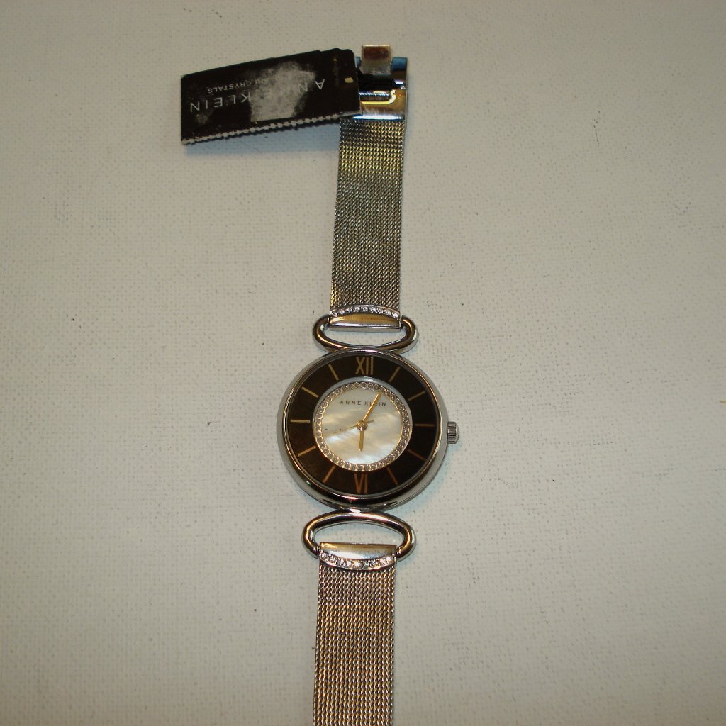 New Pretty Anne Klein Mother Of Pearl Diamond Ladies Watch